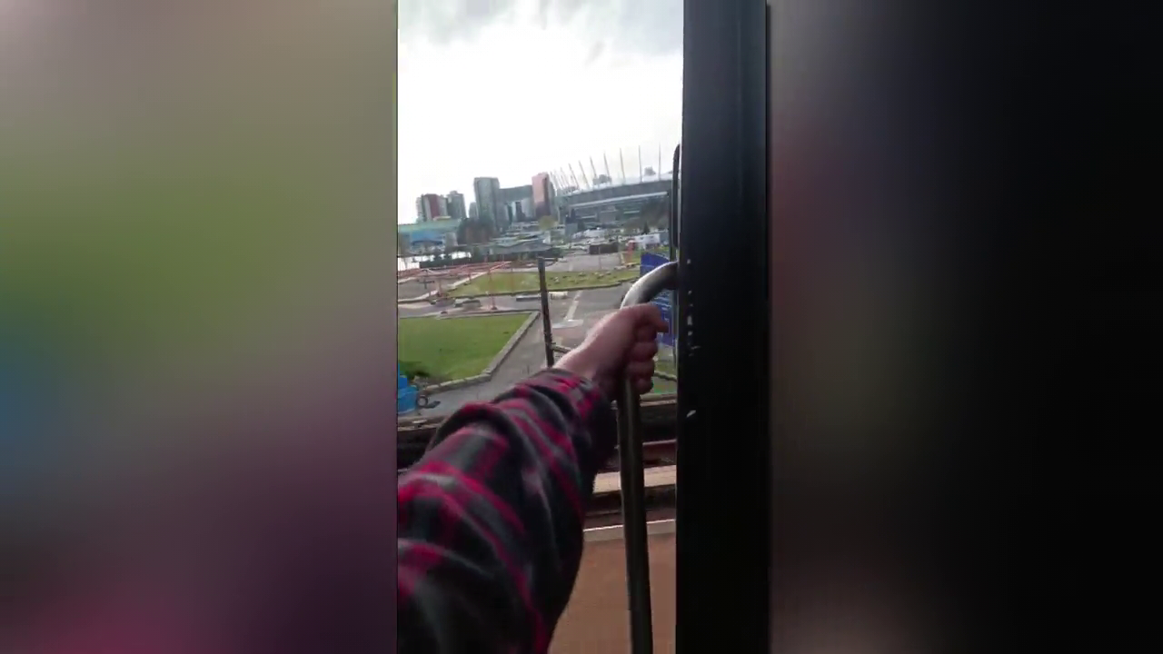 ‘Extremely dangerous’: Viral video shows man ‘surfing’ between SkyTrain cars thumbnail