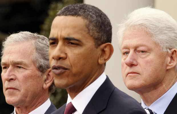 Obama, with Bush and Clinton, seeks aid for Haiti - image