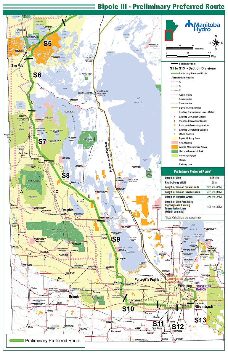 Manitoba Hydro announces controversial transmission line route - image