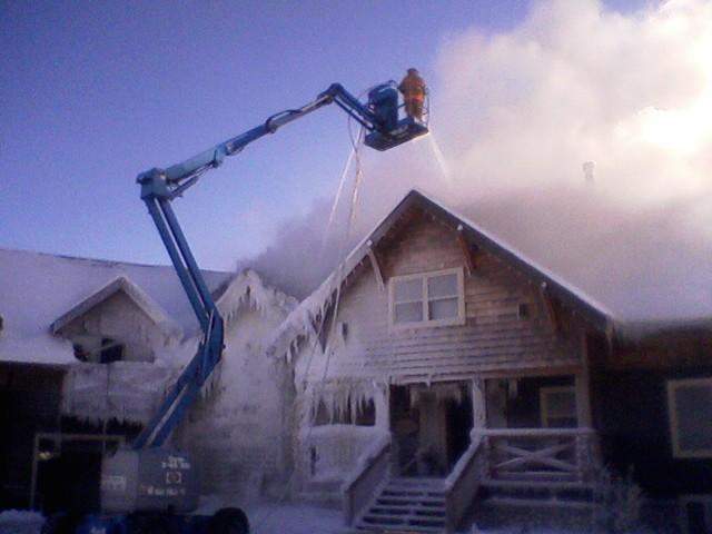 Rustic lodge burns at Apex Mountain - image