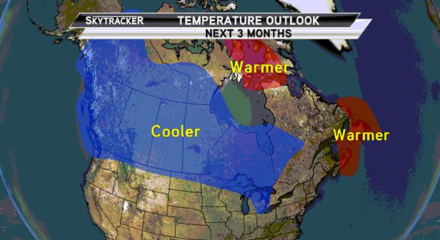 Warm spring in the East, but a colder forecast for the rest of Canada ...