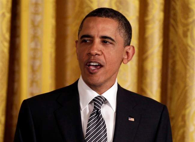 President Barack Obama speaks during a dinner for a group of bipartisan Congressional leaders and ranking members and their spouses at the White House, Monday, May 2, 2011, in Washington. (AP Photo/Carolyn Kaster).