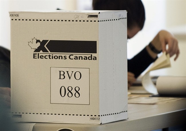An Elections Canada ballot box is shown on federal election day in Montreal, Monday, May 2, 2011. 