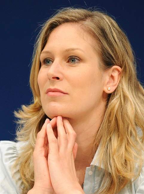 FILE - In this June 1, 2008 file photo Silvana Koch-Mehrin, heading the German Free Democratic Party, FDP, at the European Parliament follows the party congress in Munich, southern Germany. Koch-Mehrin announced on Wednesday, May 11, 2011, to step back from all her posts after massive plagiarism accusations to her university degree. (AP Photo/Christof Stache,file).