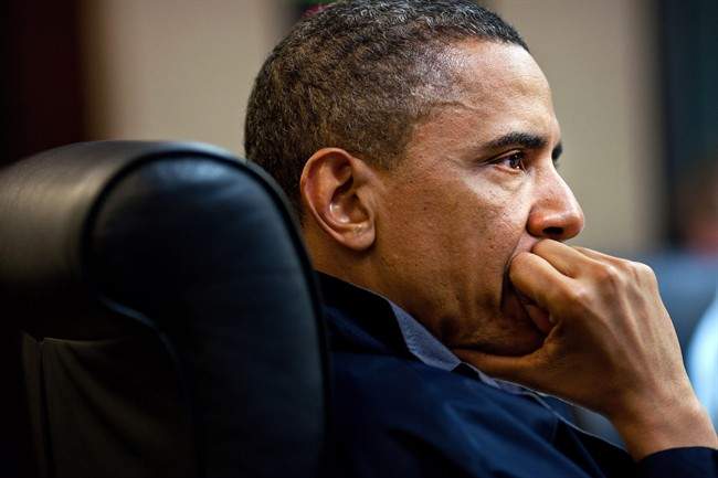 In this image released by the White House, President Barack Obama listens during one in a series of meetings discussing the mission against Osama bin Laden, in the Situation Room of the White House, Sunday, May 1, 2011, in Washington. (AP Photo/The White House, Pete Souza).