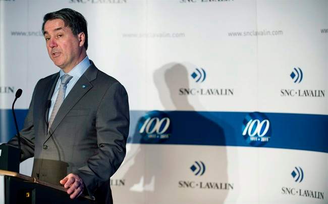 SNC Lavalin President and CEO Pierre Duhaime speaks in Montreal, on April 11, 2011. The CANADIAN PRESS/Graham Hughes.