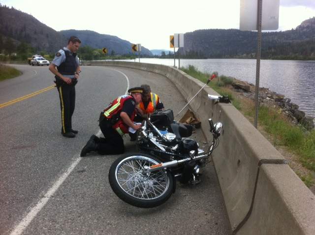 Highway closure near Oliver caused by motorcycle crash - image