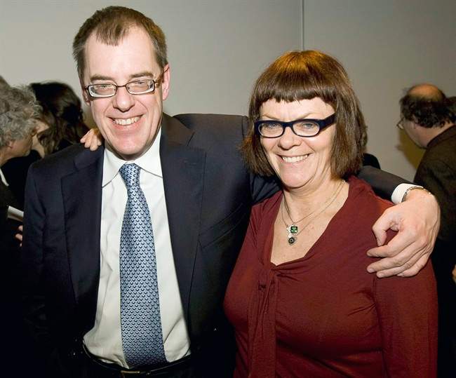 Children's literature winner John Ibbitson and non-fiction winner Christie Blatchford pose for a photograph during the Governor General literary awards on Nov. 18, 2008 in Montreal. Postmedia Network Canada has announced that Christie Blatchford has left the Globe and Mail to become a national columnist for Postmedia News. THE CANADIAN PRESS/Paul Chiasson.