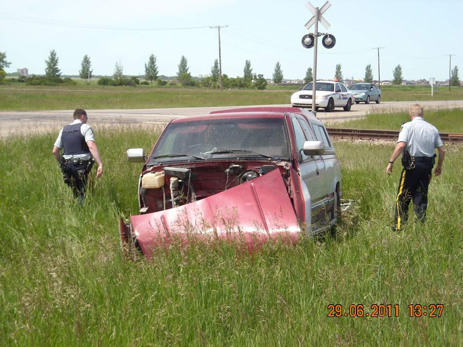Single vehicle accident just south of Arcola - image