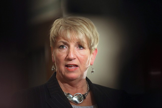 Newfoundland and Labrador Premier Kathy Dunderdale speaks in St.John's on March 21, 2011. THE CANADIAN PRESS/Paul Daly.