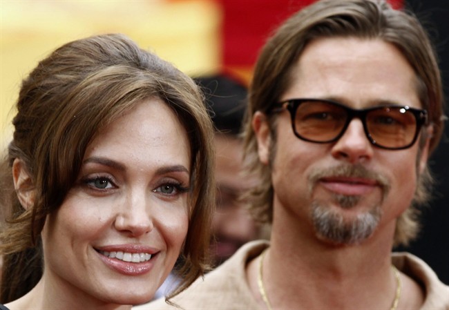 Angelina Jolie, left, and Brad Pitt in Los Angeles, on May 22, 2011. THE CANADIAN PRESS/AP, Matt Sayles.
