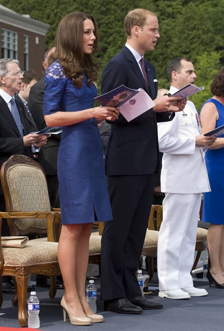 The Duke and Duchess of Cambridge take part in a religious ceremony on HMCS Montreal in Quebec City , Sunday July 3, 2011. THE CANADIAN PRESS/Adrian Wyld.