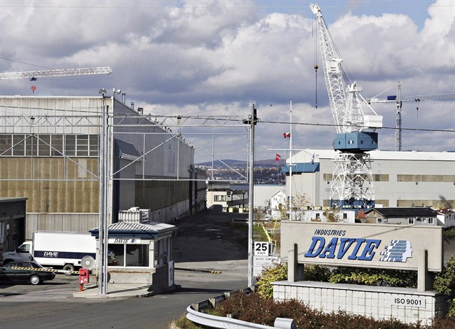 The entrance of the Davie shipyard in Levis, Que., is shown on Oct. 13, 2006.