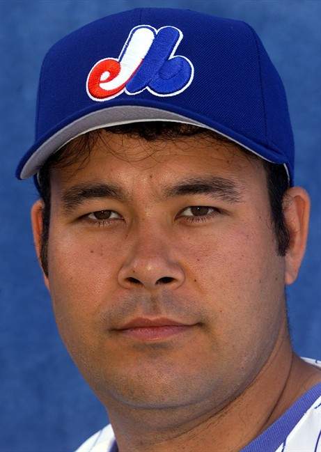 Montreal Expos pitcher Hideki Irabu is shown in a Tuesday Feb. 27, 2001 file photo. Former Montreal Expos pitcher Hideki Irabu has been found dead at a home in a wealthy Los Angeles suburb of an apparent suicide. THE CANADIAN PRESS/Ryan Remiorz.
