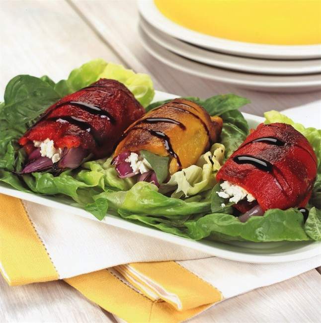 Grilled bell pepper rolls. THE CANADIAN PRESS/ho.