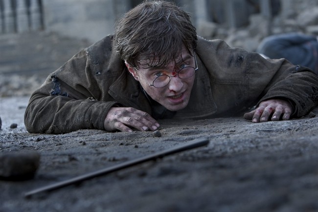 In this film publicity image released by Warner Bros. Pictures, Daniel Radcliffe is shown in a scene from "Harry Potter and the Deathly Hallows: Part 2." (AP Photo/Warner Bros. Pictures, Jaap Buitendijk).