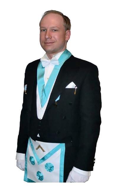 EDS NOTE: IMAGE HAS BEEN DIGITALLY ALTERED BY THE ORIGINAL SOURCE TO REMOVE THE BACKGROUND - This image shows Anders Behring Breivik from a manifesto attributed to him that was discovered Saturday, July 23, 2011. Breivik is a suspect in a bombing in Oslo and a shooting on a nearby island which occurred on Friday, July 22, 2011. The Norwegian news agency NTB said Breivik wrote a 1,500-page manifesto before the attack in which he attacked multiculturalism and Muslim immigration. The document, which contained this and other photos, also described how to acquire explosives. (AP Photo/via Scanpix).