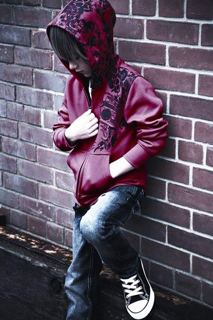 A long-sleeved red hoodie from Sears Canada. Hoodies remain a style staple for both boys and girls this fall in back to school looks. THE CANADIAN PRESS/ HO- Sears.
