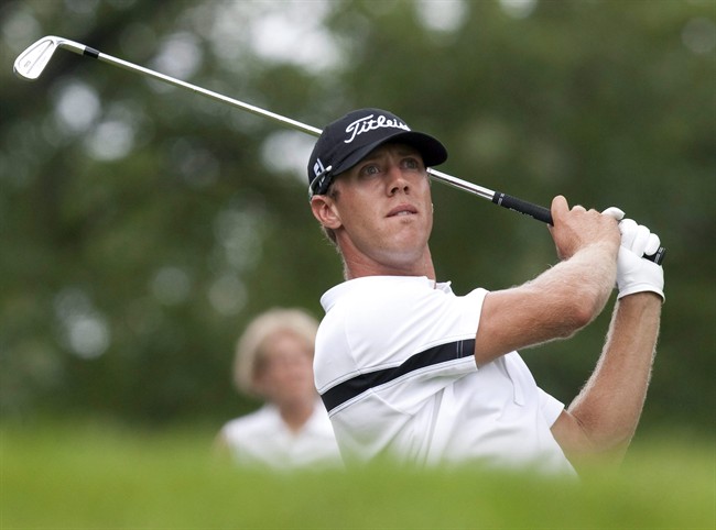 Graham DeLaet of Weyburn, Saskatchewan watches his tee shot on the 8th hole during the first round of the 2010 Canadian Open golf at St. Georges Golf and Country Club in Toronto on Thursday, July 22, 2010. This was supposed to be DeLaet's time to shine. With top Canadian golf pros Mike Weir and Stephen Ames fading from the spotlight, the 29-year-old seemed poised to step to the forefront — until a back injury derailed his 2011 season.THE CANADIAN PRESS/Frank Gunn.