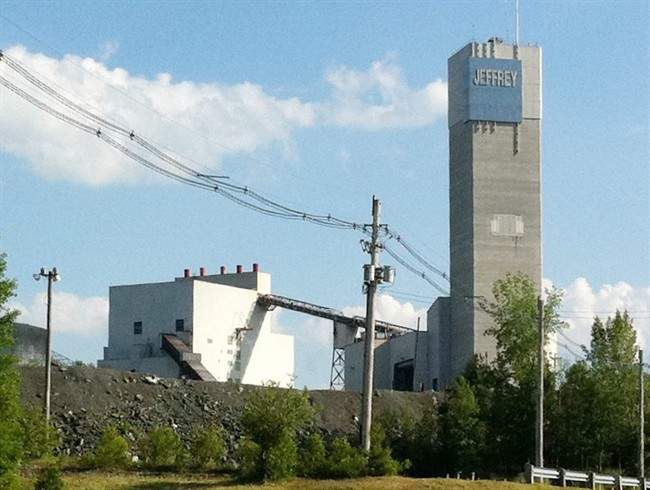 The Jeffrey Mine main processing building is shown in Asbestos, Que. on June 17, 2011. THE CANADIAN PRESS/Denis Savard.