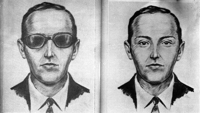 FILE--A 1971 artist's sketch released by the FBI shows the skyjacker known as 'Dan Cooper' and 'D.B. Cooper', was made from the recollections of passengers and crew of a Northwest Orient Airlines jet he hijacked between Portland and Seattle, Nov. 24, 1971, Thanksgiving eve. FBI spokeswoman Ayn Sandalo Dietrich tells The Seattle Times that a law enforcement member directed investigators to a person who might have helpful information on Cooper. (AP Photo/FBI/file).