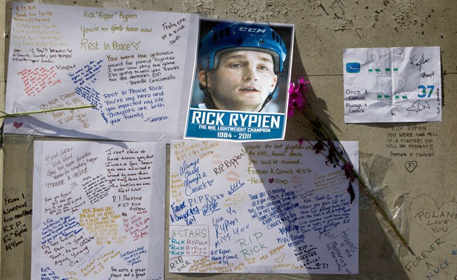 NHLer Rypien remembered at funeral