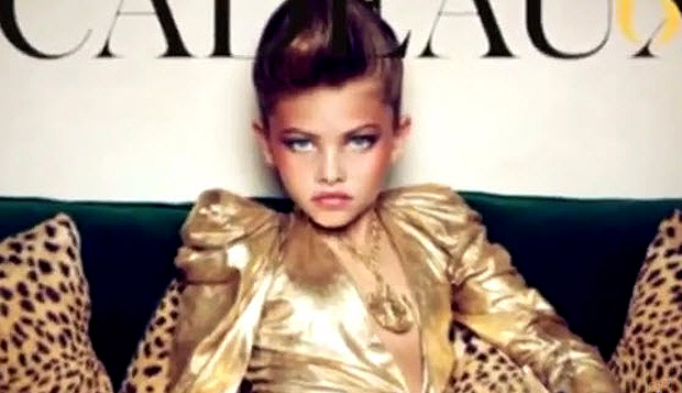 French Vogue editorial features 10-year old model - image