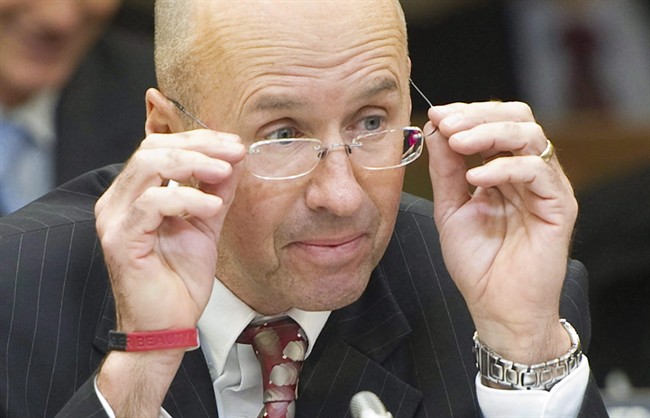 Parliamentary budget officer Kevin Page appears before a Commons committee in Ottawa, on February 1, 2011. THE CANADIAN PRESS/Adrian Wyld.