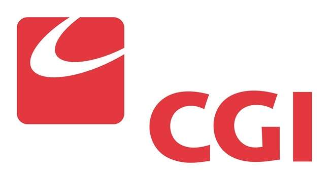 The corporate logo of CGI Group Inc. (TSX:GIB.A) is shown. THE CANADIAN PRESS/HO.