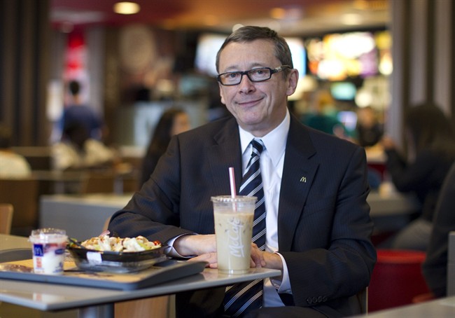 John Betts, President and Chief Executive Officer of McDonald's Canada, is pictured in one of the franchises' Toronto restaurants on Monday, September 6, 2011. THE CANADIAN PRESS/Chris Young.