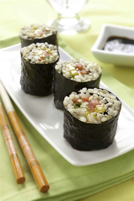 Brown rice maki rolls. THE CANADIAN PRESS/ho-USA Rice federation-Geoff George.