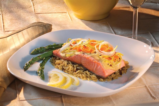 A rainbow trout dish is shown in this undated handout photo. THE CANADIAN PRESS/HO, Maille.