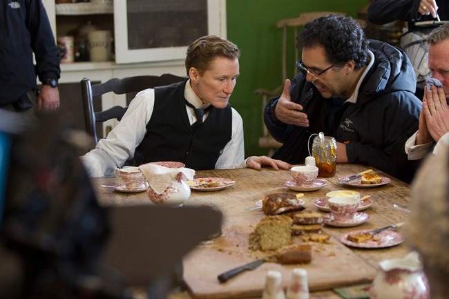 Glenn Close and director, Rodrigo Garcia, on the set of the film "Albert Nobbs" THE CANADIAN PRESS/ HO- eOne Films - Patrick Redmond.
