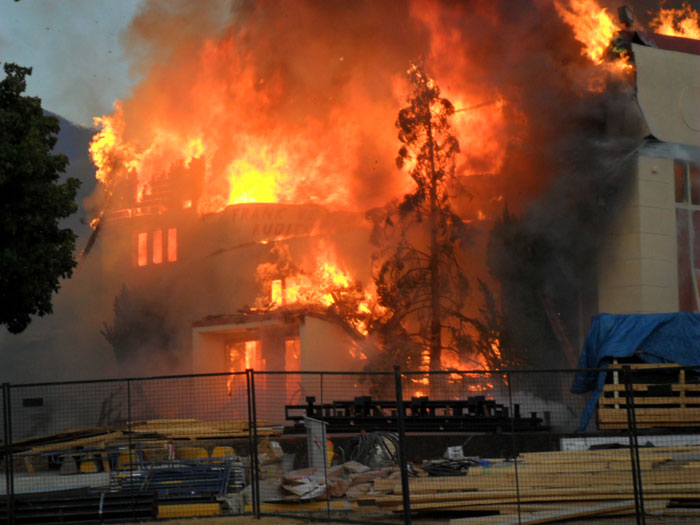 Some students head back to class at fire-ravaged Oliver high school - image