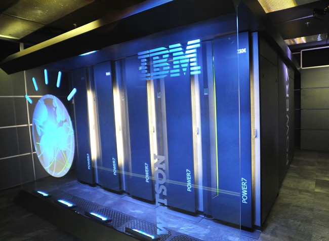 FILE - A Jan. 13, 2011 file photo provided by IBM shows the IBM computer system known as Watson at IBM's T.J. Watson research center in Yorktown Heights, N.Y. Watson is being tapped by one of the nation's largest health insurers, WellPoint Inc., to help diagnose medical problems and authorize treatments. (AP Photo/IBM).