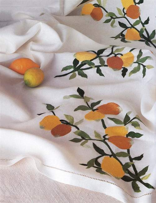 This undated photo courtesy of J. Boulay shows an image from the inside of "The Book of Fine Linen," by Francoise de Bonneville. This is a hand-embroidered pillowcase done by the Mazzarone workshop in Venice. "The Book of Fine Linen," contains an in-depth look at the history and range of household linens. (AP Photo/J. Boulay).