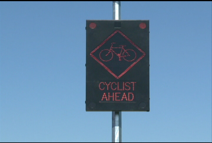 VIDEO: New bike sensor installed on Highway 97, cyclists say it doesn’t solve problem - image