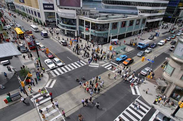 City will review scramble intersection at Yonge and Dundas - image