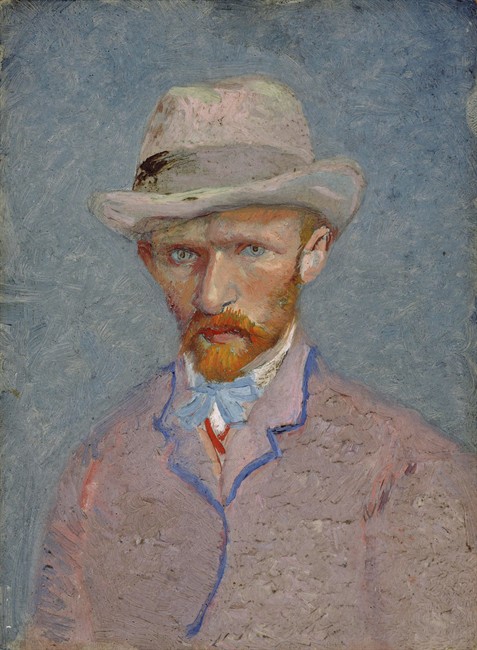 FILE - This June 21, 2011 file photo released by the Van Gogh Museum in Amsterdam, Netherlands, shows a self-portrait of Vincent van Gogh dated 1887. Experts at the Van Gogh Museum say Monday, Oct. 17, 2011, they remain unconvinced by evidence in a new biography published this week of Vincent Van Gogh by Steven Naifeh and Gregory White Smith that the 19th century Dutch artist was accidentally shot by two teenagers and did not die from self-inflicted wounds. (AP Photo/Van Gogh Museum, File) NO SALES, EDITORIAL USE ONLY.