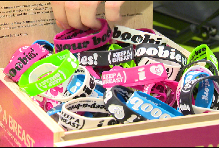 A federal appeals court ruled Monday that a
Pennsylvania school district cannot ban "I (heart) Boobies!"
bracelets, rejecting the district's claim that the slogan - designed
to promote breast cancer awareness among young people - is lewd.
