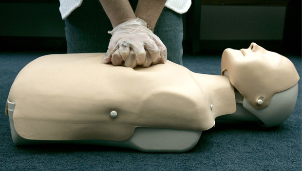 A St. John Ambulance volunteer in England was teaching his class CPR when he had a cardiac arrest.