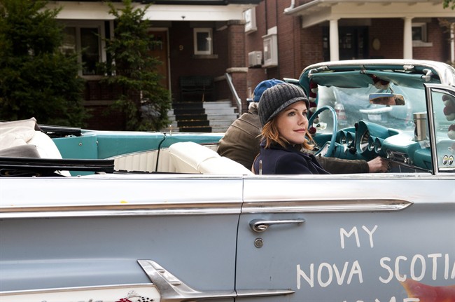 Actress Kathleen Robertson is shown in a scene from the film "Down the Road Again." Goin' Down the Road” director Don Shebib returns to his iconic working class characters for a sequel, “Down the Road Again.” THE CANADIAN PRESS/HO.