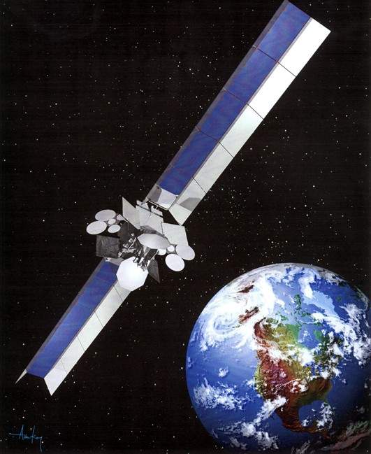 The Anik F2 satellite, launched in July 2004, is shown in an artist's rendition made available from the Canadian Space Agency. Internet and broadcasting customers across Canada are experiencing disruptions after Telesat lost contact early this morning with its Anik F2 satellite, one of the largest and most powerful telecommunications satellites orbiting the Earth. The disruption or loss of earth lock affected services for customers including news agency The Canadian Press. THE CANADIAN PRESS/HO, CSA.