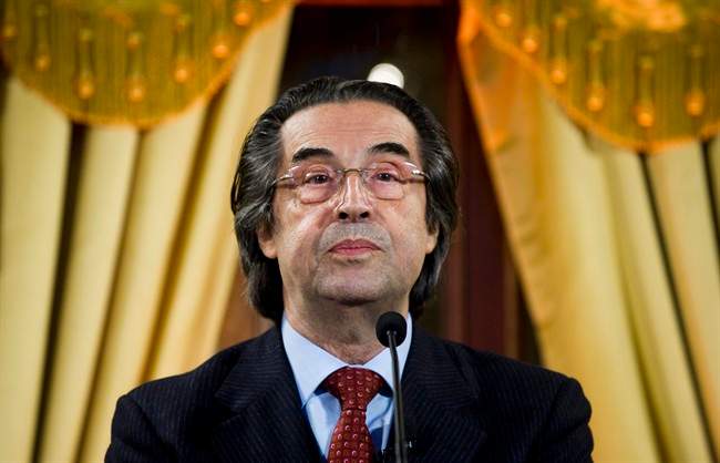 Italian maestro conductor Riccardo Muti of the Chicago Symphony Orchestra speaks during a news conference at the Royal Opera in Stockholm Thursday Oct. 13, 2011. Thursday evening Muti receives Birgit Nilsson prize from the Swedish king and queen. (AP Photo/ Claudio Bresciani) SWEDEN OUT.