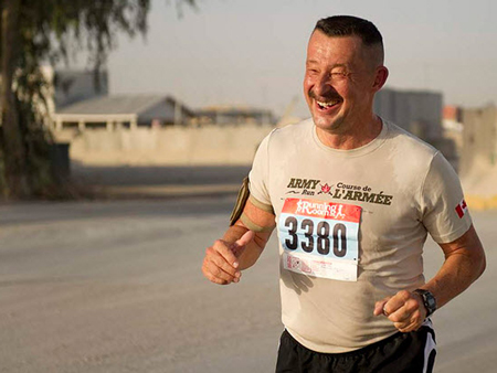 Canadian soldiers run for a cure in Afghanistan - image