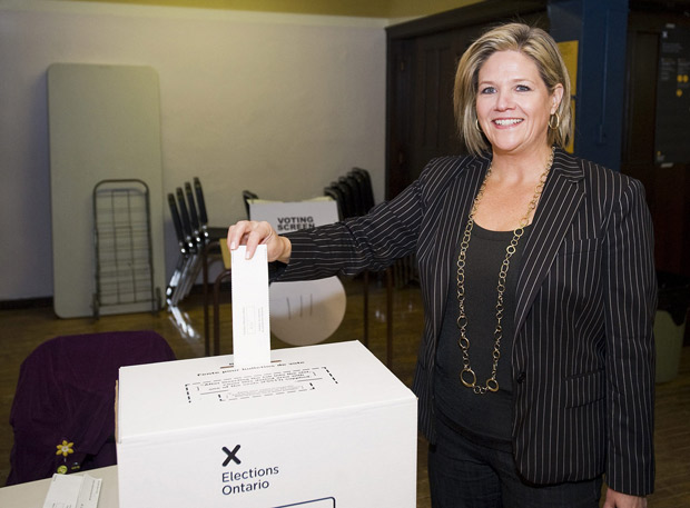 NDP Leader Andrea Horwath casts her vote in Hamilton - image