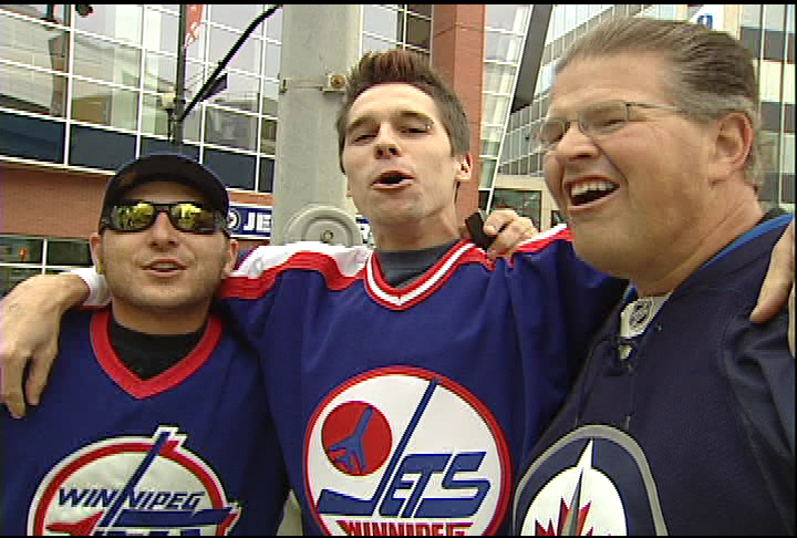 Fans happy to see the Winnipeg Jets return.