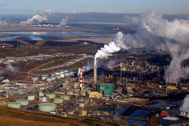 A Suncor oilsands mine facility seen from the air near Fort McMurray, Alta., Monday, Sept. 19, 2011.