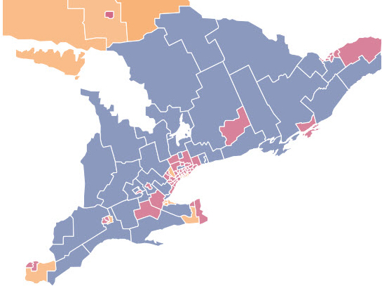 Ontario vote shows regional split - image