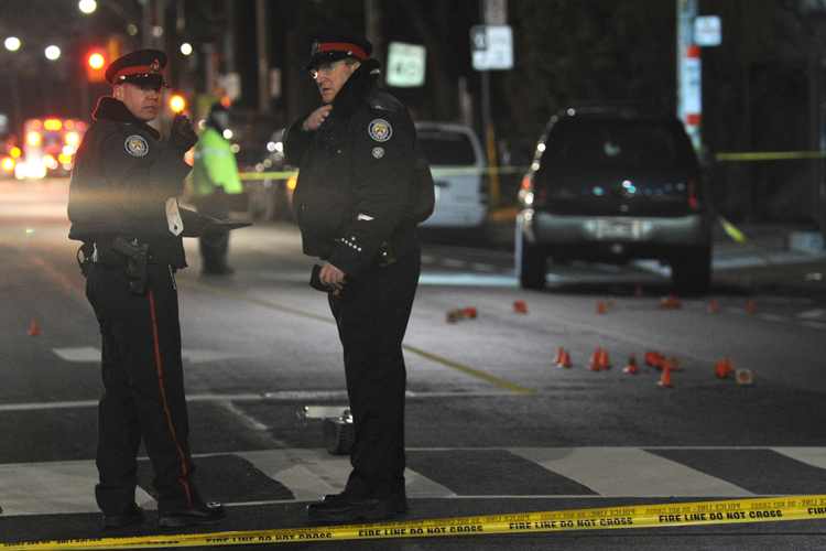 Toronto police investigate a fatal pedestrian accident in this file image. 